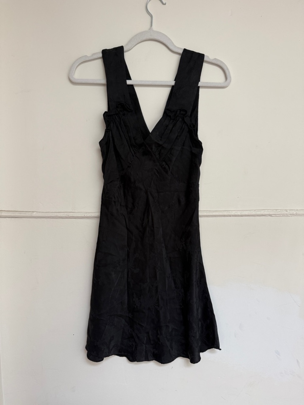 Realisation Par Black V-Neck Mini Dress